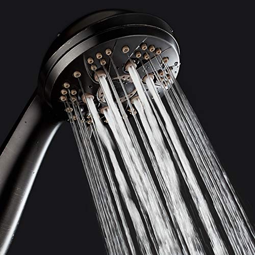 AquaDance High Pressure 6-Setting Hand Held Shower Head with Extra-Long 6 Foot Hose & Bracket – Anti-Clog Nozzles - USA Standard Certified - Top U.S. Brand - OIL RUBBED BRONZE - Image 5
