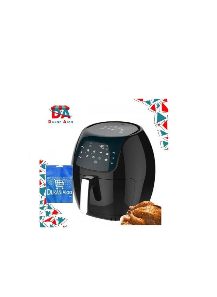 سوكاني قلاية تعمل بدون زيت قلاية الهواء الصحي مزودة بشاشه ديجيتال تعمل باللمس - سعة 8 لتر 8012+شنطة دكان علاء - Image 1