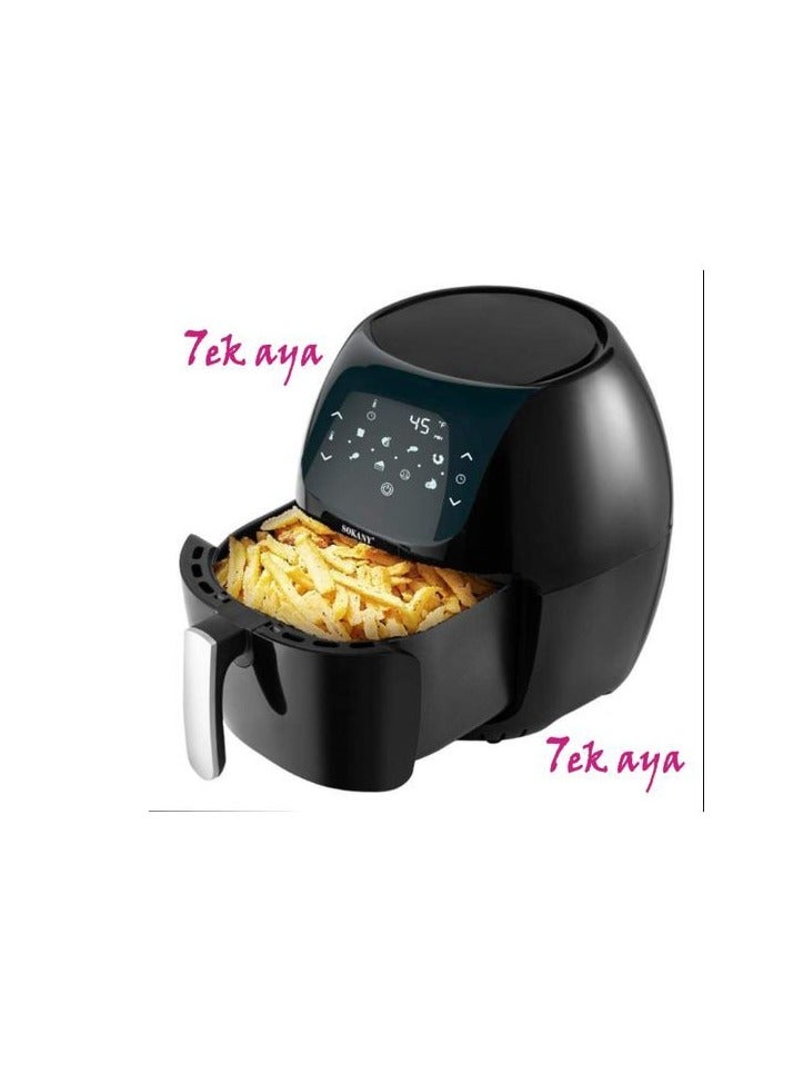 سوكاني قلاية تعمل بدون زيت قلاية الهواء الصحي مزودة بشاشه ديجيتال تعمل باللمس - سعة 8 لتر 8012+شنطة دكان علاء - Image 2