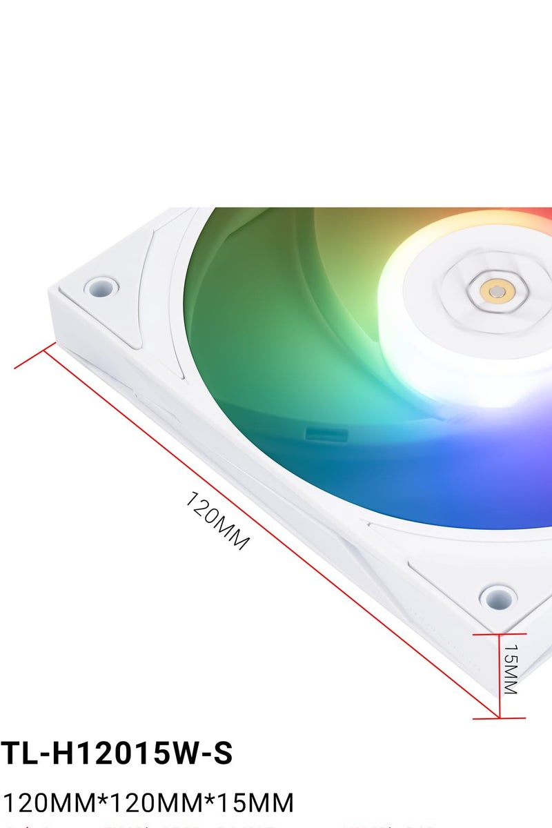 Thermalright TL-H12015W-S Thin Computer Case Fan-1900RPM,CPU Fan, 15mm Slimline Cooling Fan, 12cm CPU Cooler Fan,Compatible with Desktop Heatsink Cooler and Case - Image 3