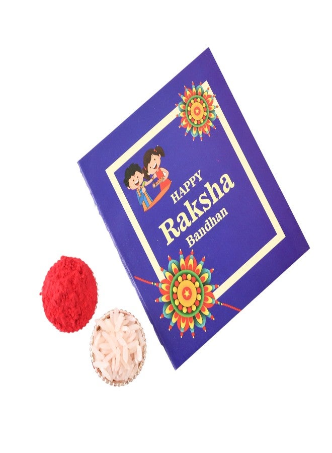 Pride Store Boy's Rakhi For Brother, Pack Of 2 Rakhi With Temperature Bottle, Showpiece, Tilak Pack, Greeting Card Gift Combo Set | Best Rakhi Gift For Brother (Art D) - Image 5