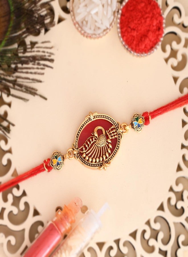 Pride Store Boy's Rakhi For Brother, Pack Of 2 Rakhi With Temperature Bottle, Showpiece, Tilak Pack, Greeting Card Gift Combo Set | Best Rakhi Gift For Brother (Art D) - Image 3