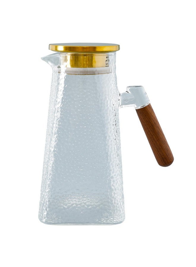 UMAI Borosilicate Glass Water Jug With Airtight Lid (1.5L) | Handle | Diwali Gift | Dining Table | Detox Jar (Clear) - Image 2