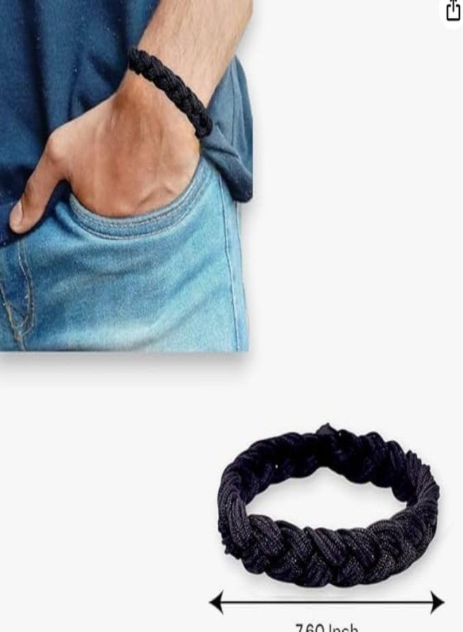 needs collection Black Thread Evil Eye Protection Bracelet, Adjustable Kala Dhaga Wrist Band, Unisex, Pack of 2 - Image 2