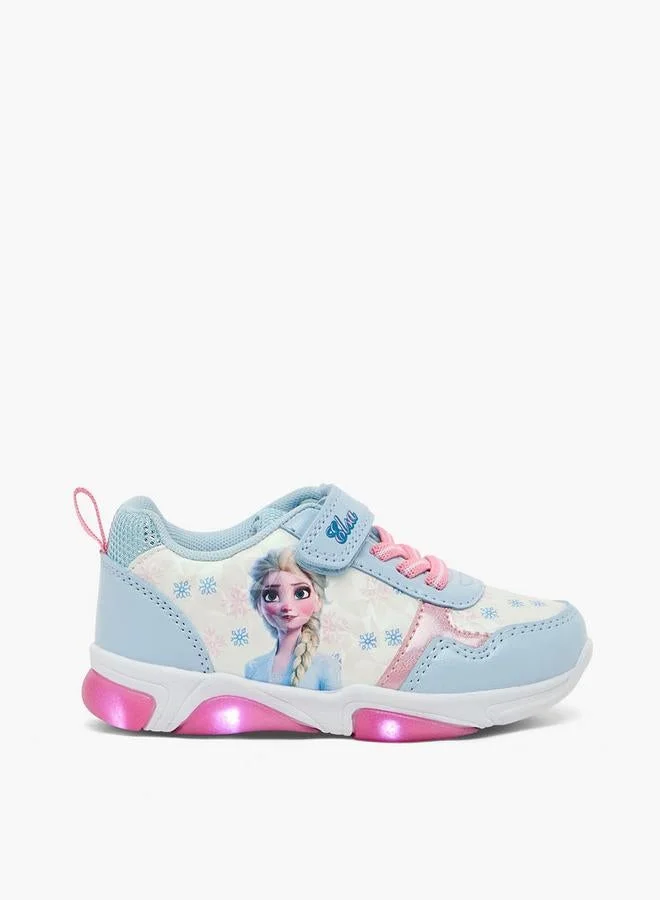 Disney BLUE Girls Elsa Print Light-Up Ankle School Sneakers for Women | Best Price UAE