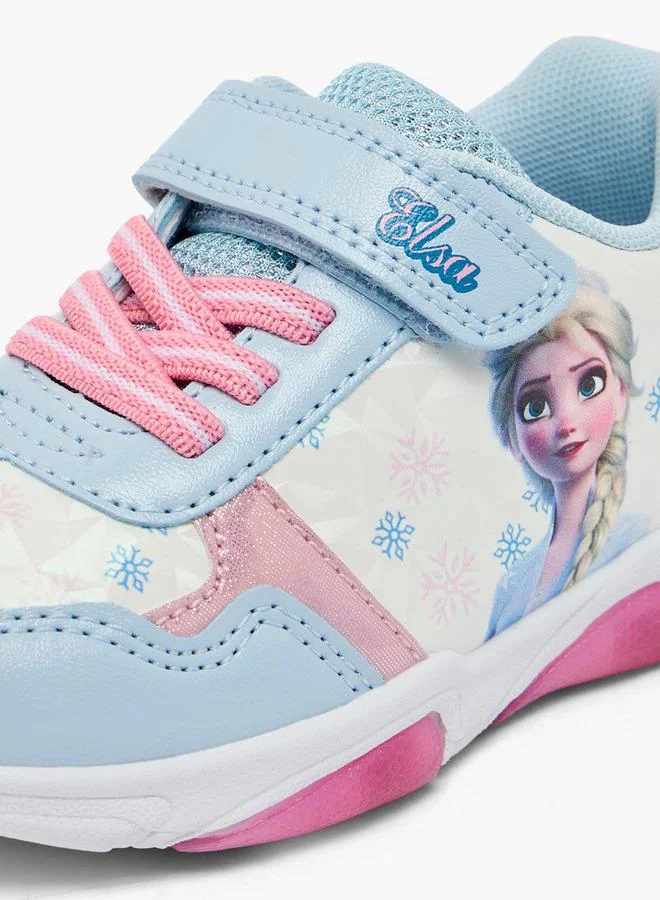 Disney BLUE Girls Elsa Print Light-Up Ankle School Sneakers for Women | Best Price UAE