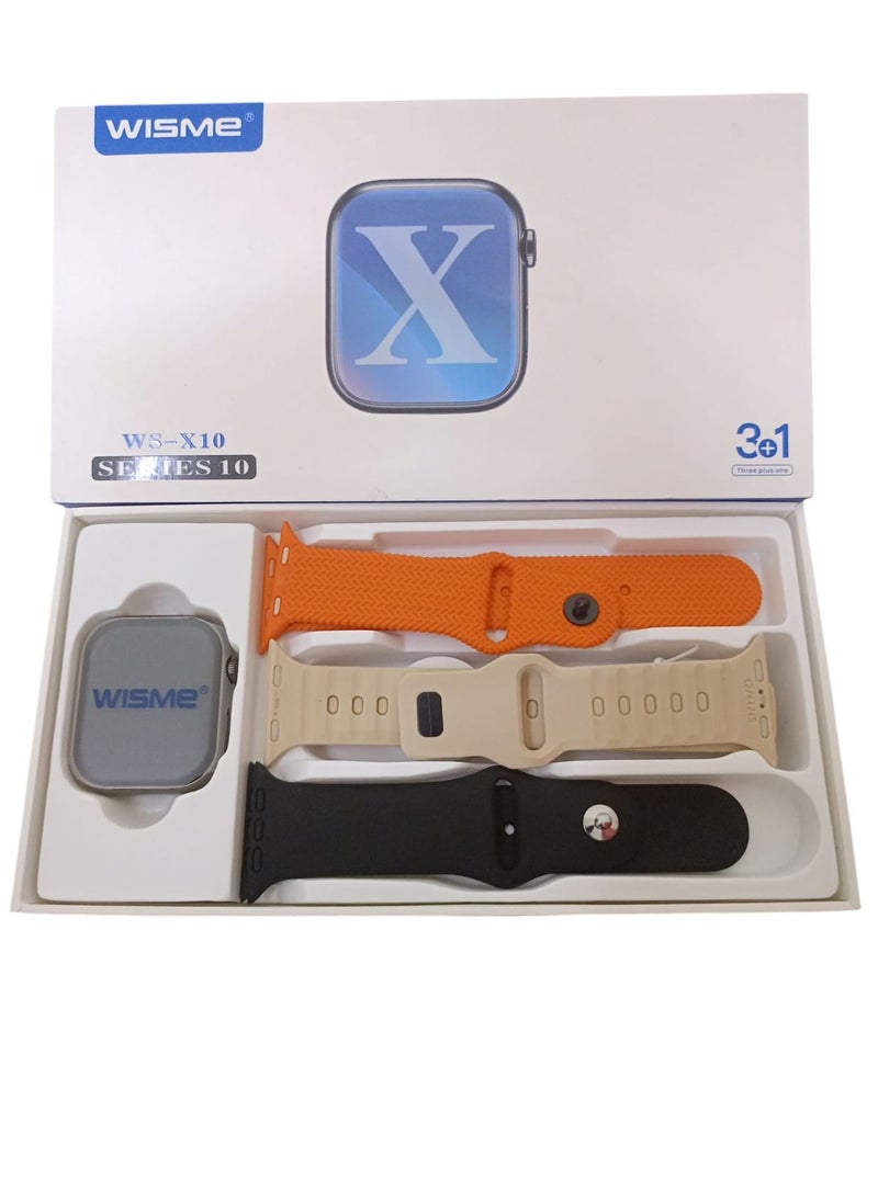 WISME - Wisme WS-X10 Series 10 Smartwatch | 3-in-1 Strap Set, Fitness Tracking & Health Monitoring, Smartwatch for men - Image 1