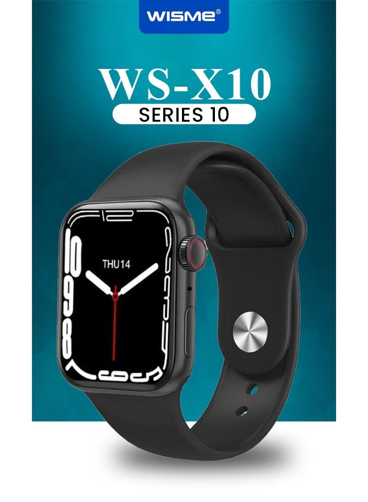 ويزمي ساعة ذكية للياقة البدنية Wisme WS X10 مزودة بخاصية تتبع معدل ضربات القلب ونشاط النوم ووجوه مخصصة وموسيقى وكاميرا وأشرطة إضافية - Image 1