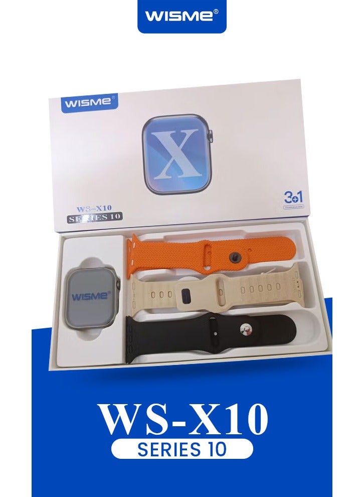 ويزمي ساعة ذكية للياقة البدنية Wisme WS X10 مزودة بخاصية تتبع معدل ضربات القلب ونشاط النوم ووجوه مخصصة وموسيقى وكاميرا وأشرطة إضافية - Image 3