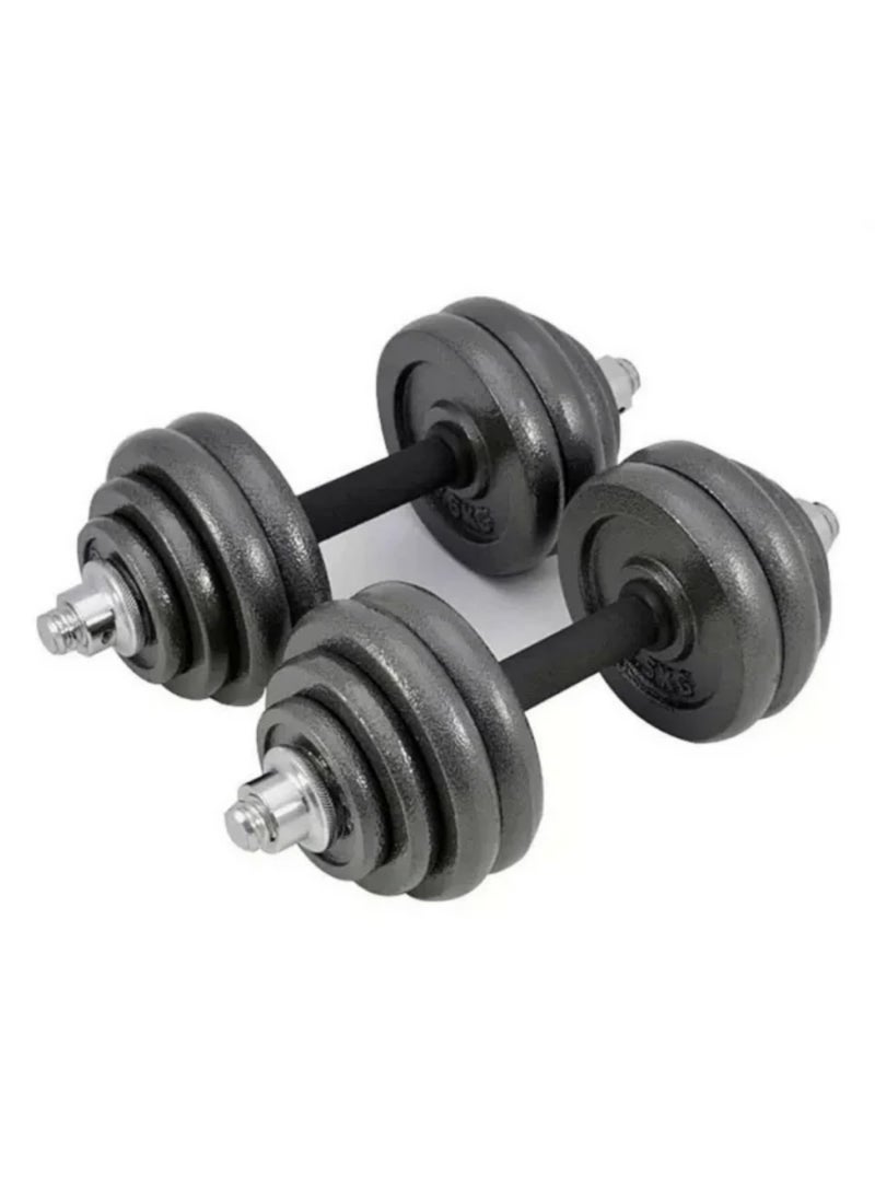 MAAS - 15kg Adjustable Compact Dumbbell Weight Set for Home Training and Gym - Image 1