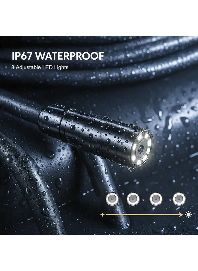 Generic 4.3 Inch IPS LCD Screen Industrial Endoscope Orange 8mm Single Lens IP67 Waterproof Camera - Image 3