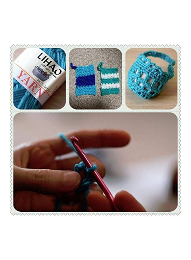 Loquat 12-Piece keins Mini Yarn For Knitting Crochet Craft Set Multicolour 11.5x9.3x1.6inch - Image 5