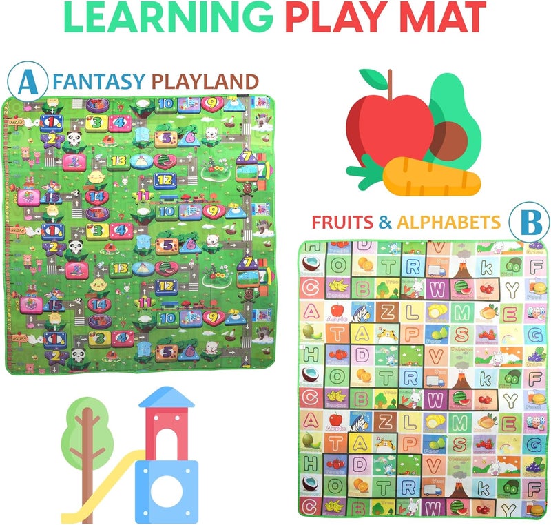 GLEVAR Kids Play Mat – Baby Crawling Mat – Farm-Themed Carpet, Large Non-Slip Rug, Soft Padding for Toddlers, Stimulates Early Learning, Ideal for Nursery, Playroom, or Bedroom - Image 4