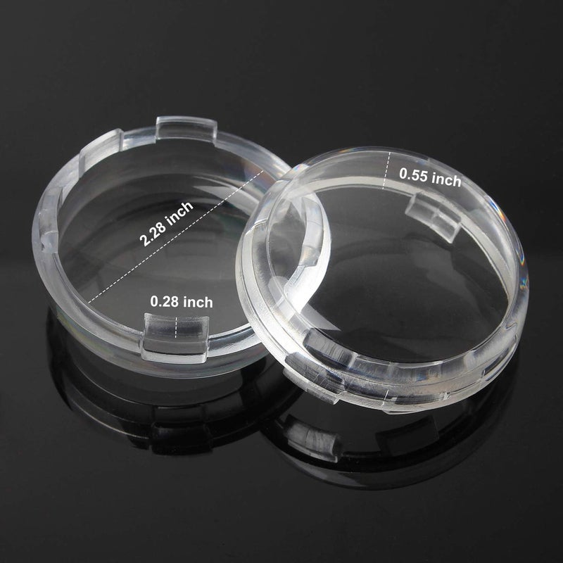 NTHREEAUTO 2 Inch Clear Bullet Turn Signal Lens Cover Compatible with Harley Sportster, Dyna, Road King, Street Glide, Softail - Image 2
