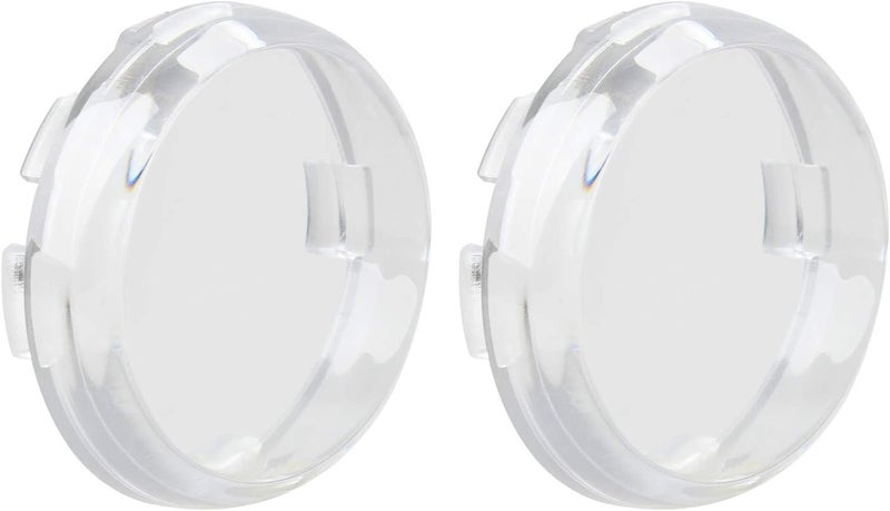 NTHREEAUTO 2 Inch Clear Bullet Turn Signal Lens Cover Compatible with Harley Sportster, Dyna, Road King, Street Glide, Softail - Image 1
