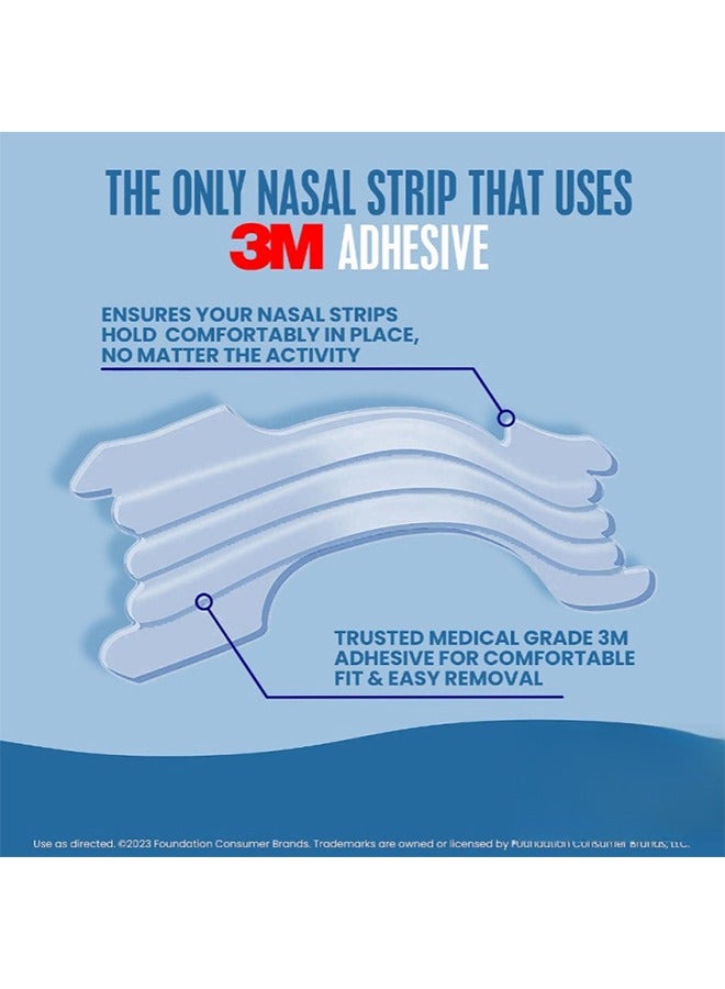 Breathe Right Extra Strength Clear Nasal Strips, Anti-Snoring Patch, Enhanced Adhesion Ventilation Closed Mouth Patch, Nasal Congestion Relief Oral Breathing Patch - 44 Count (Pack of 1) - Image 4