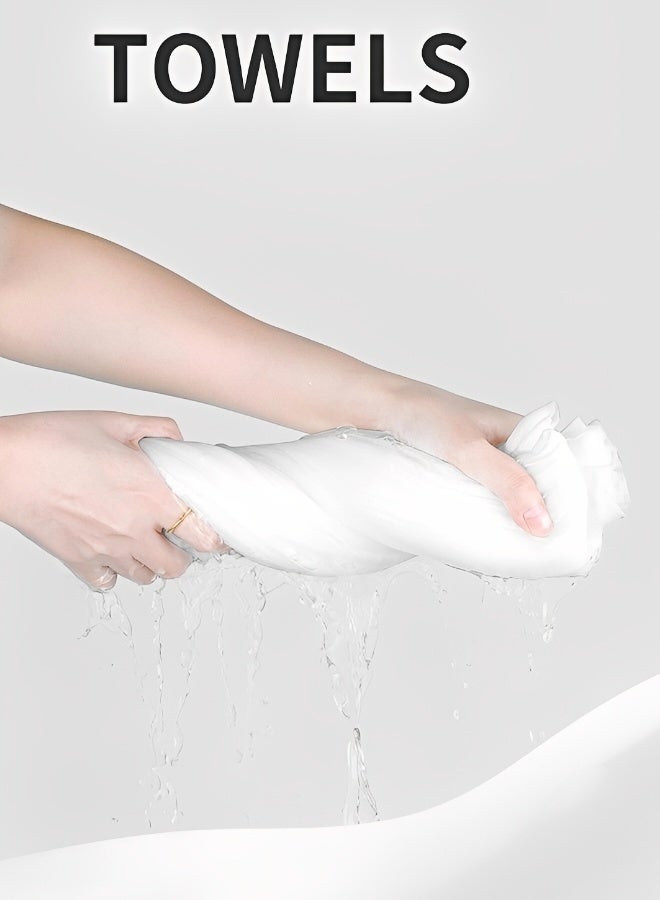 Compressed Towel Disposable Towel 28 Pieces Pure Cotton Thickened Towel Washcloth For Home Hotel Travel Camping,Portable Towel Soft Durable Emergency Outdoor Use 24x30cm - Image 2