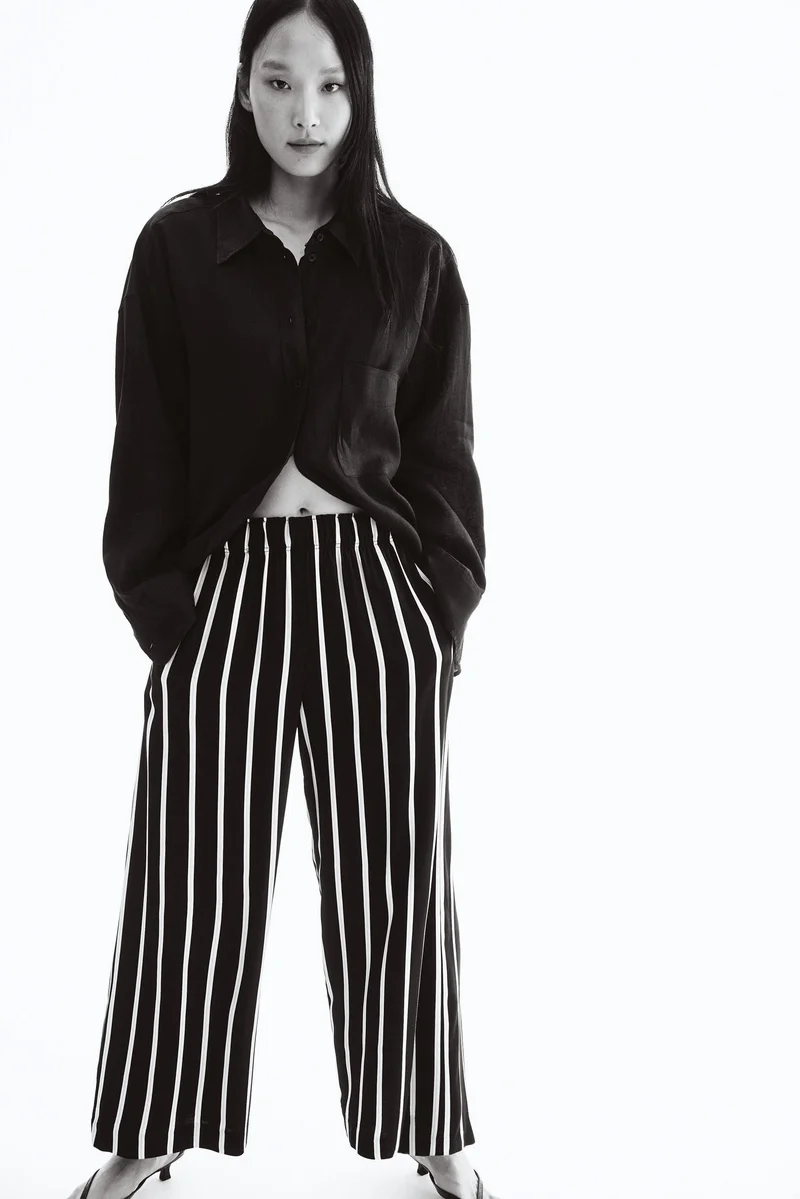 H&M Cropped pull-on trousers
