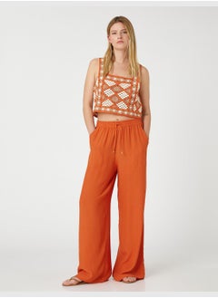 KOTON Drawstring Pocket Wide Leg Trousers  - Image 1