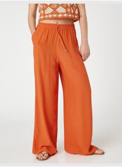 KOTON Drawstring Pocket Wide Leg Trousers  - Image 3