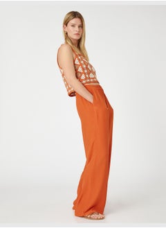 KOTON Drawstring Pocket Wide Leg Trousers  - Image 2