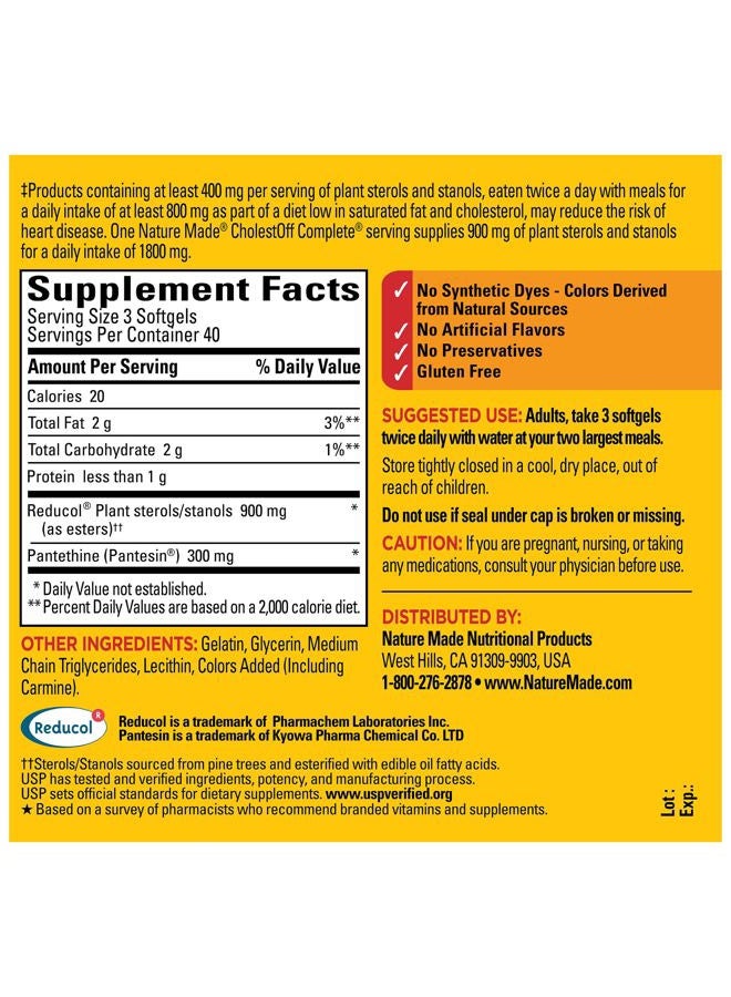 CholestOff Complete, 120 Softgels, 20 Day Supply