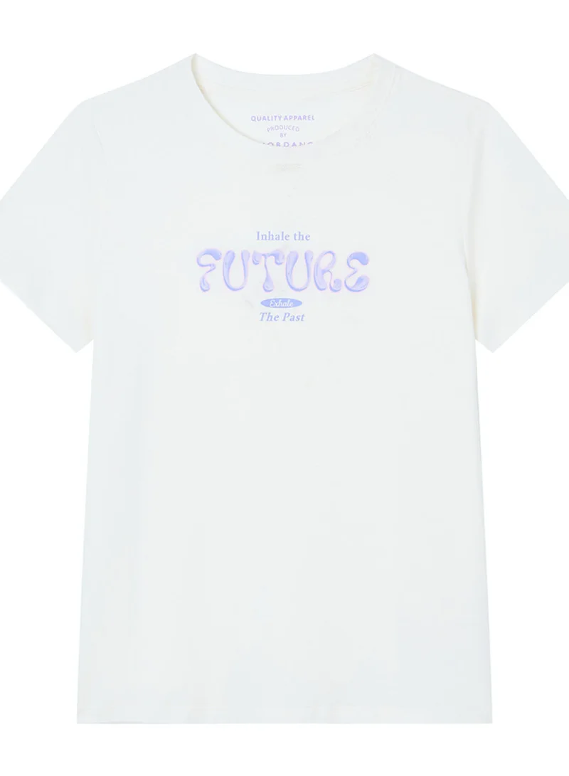 جيوردانو Women’s Cotton Crew Neck Printed Comfort Tee