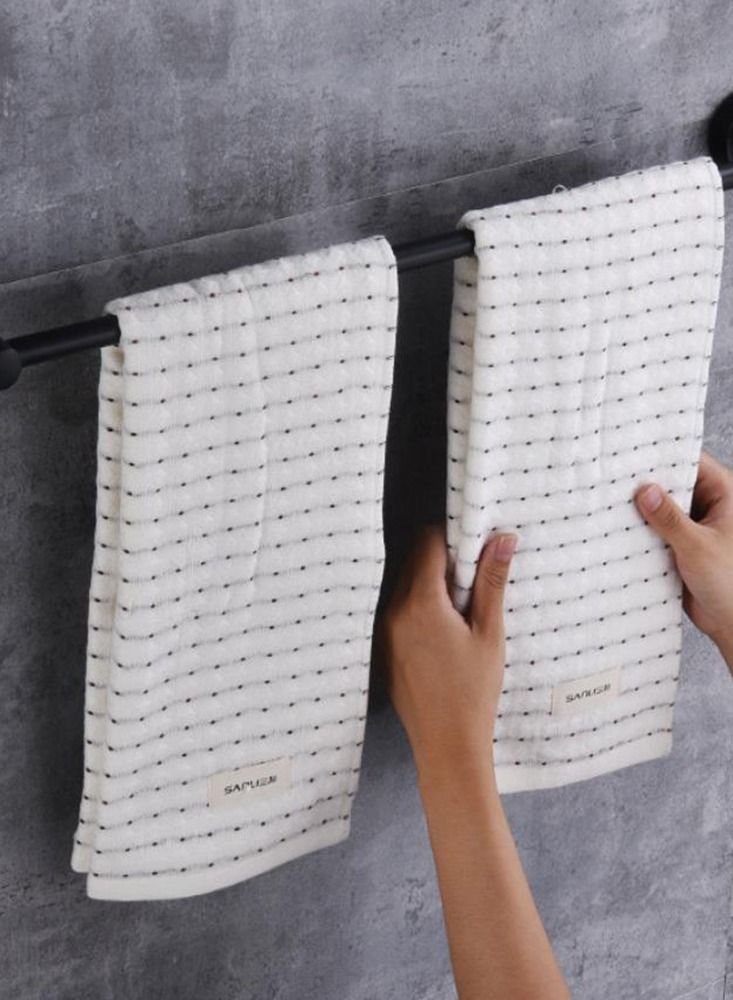 XiuWoo Bathroom Hardware Set 4 Pieces，Stainless Steel Accessories Sets ，Wall Mounted Double Towel Bar ，Towel Holder Hook，Toilet Paper Holder，Soap Dish - Image 5