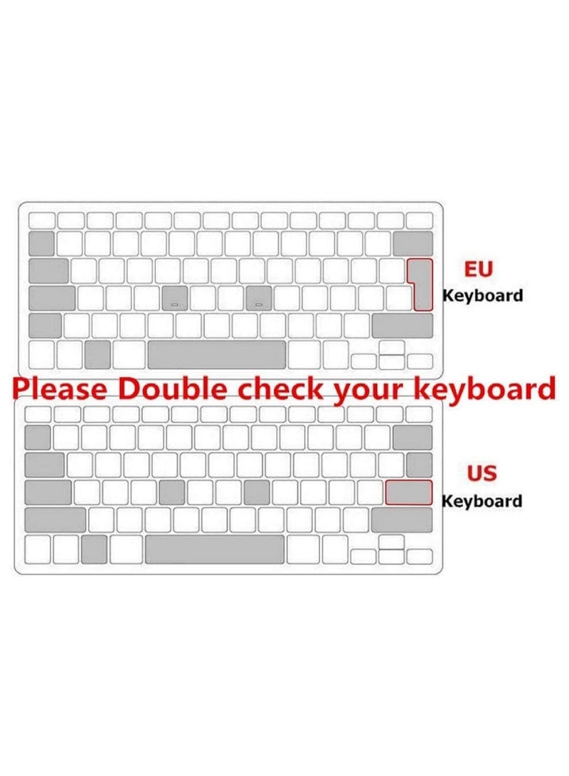 AMM EU/UK Version Arabic English Keyboard Cover for MacBook Air/Pro/Retina 13/15/17-Inch 2015 or Older Version & Older iMac Keyboard Protector- Pink - Image 5