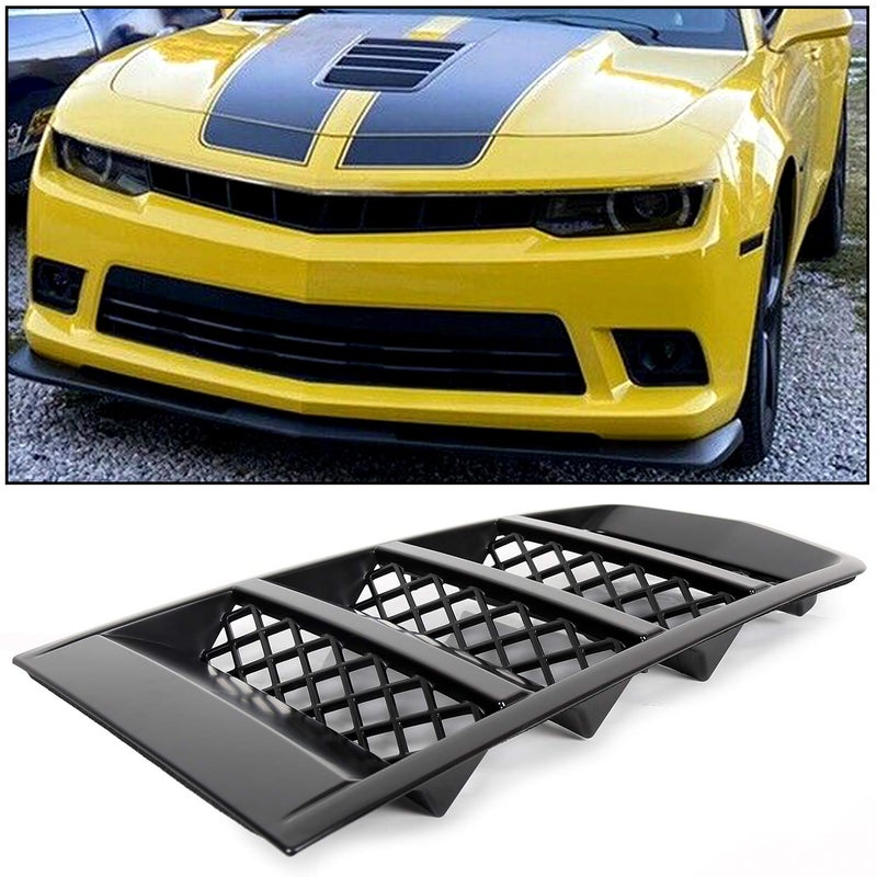 ECOTRIC Hood Scoop Vents Grille Compatible with 20142015 Chevrolet Camaro LS LT SS Z28 ZL1 V8 V6 Replacement for 22828242