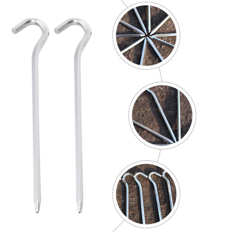 Aluminum Alloy Tent Stakes Set 4PCS Lightweight Camping Ground Pegs for Shelter Anchoring - Image 4
