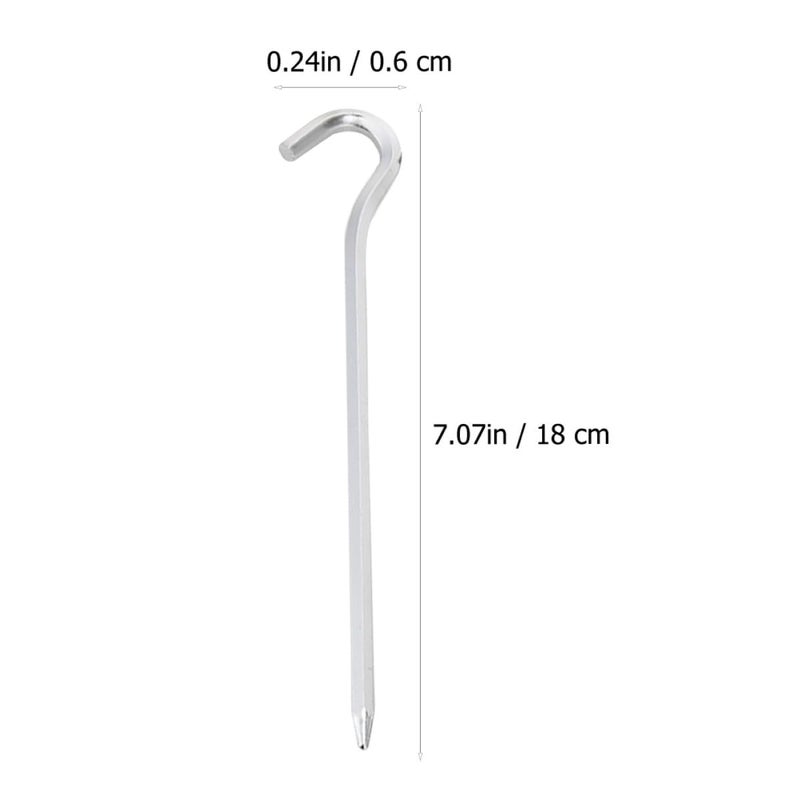 Aluminum Alloy Tent Stakes Set 4PCS Lightweight Camping Ground Pegs for Shelter Anchoring - Image 3