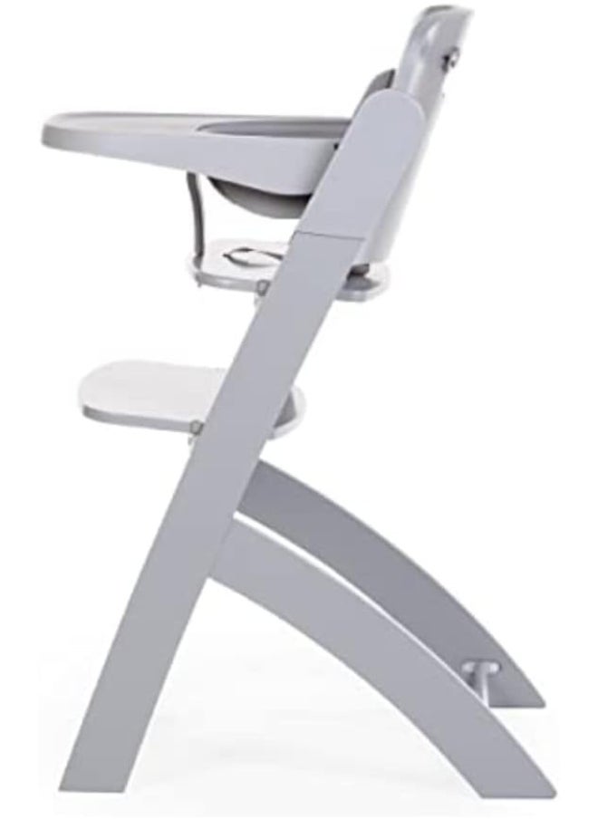 CHILDHOME Childhome, Evolutive Baby High Chair : From 0 Month To 85Kg, Tablet Included, Beechwood, Cradle, Safety Harness 5 Points, Invisible Screws, Evosit Grey  - Image 3