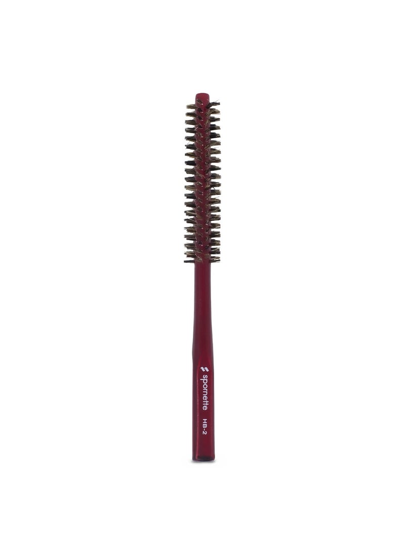 Spornette - Spornette Mini Styler Boar Bristle 75 inch Round Brush HB2 for Blowouts Volume Styling Finishing Curling  Setting Short Curly Wavy Straight Thick Normal or Thin Hair on Men  Women - Image 1