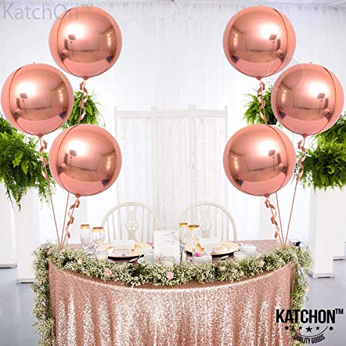 KatchOn Rose Gold Balloons 22 Inch Pack of 6 Rose Gold Foil Balloons for Bridal Shower Decorations Mylar Balloon for Bachelorette Anniversary Birthday Party 2026 Graduation Decorations - Image 5
