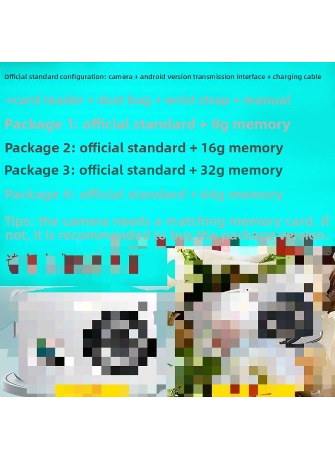 Generic 4K Digital Camera High Pixel HD Selfie Card Machine Entry-level Student Camera Photography 2.7K Video-Body Color:2.7inch Glossy Silver-package 4  - Image 1
