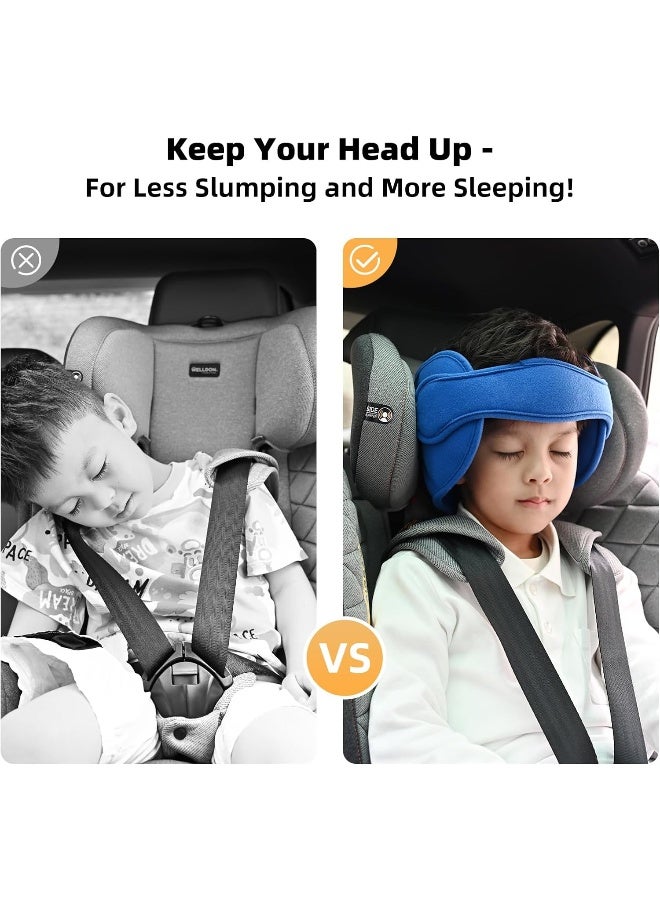 Letton Adjustable Toddler Car Seat Head Support Band, Carseat Straps Cover, Safety Car Seat Neck Relief, Infants and Baby Head Support,Blue - Image 2