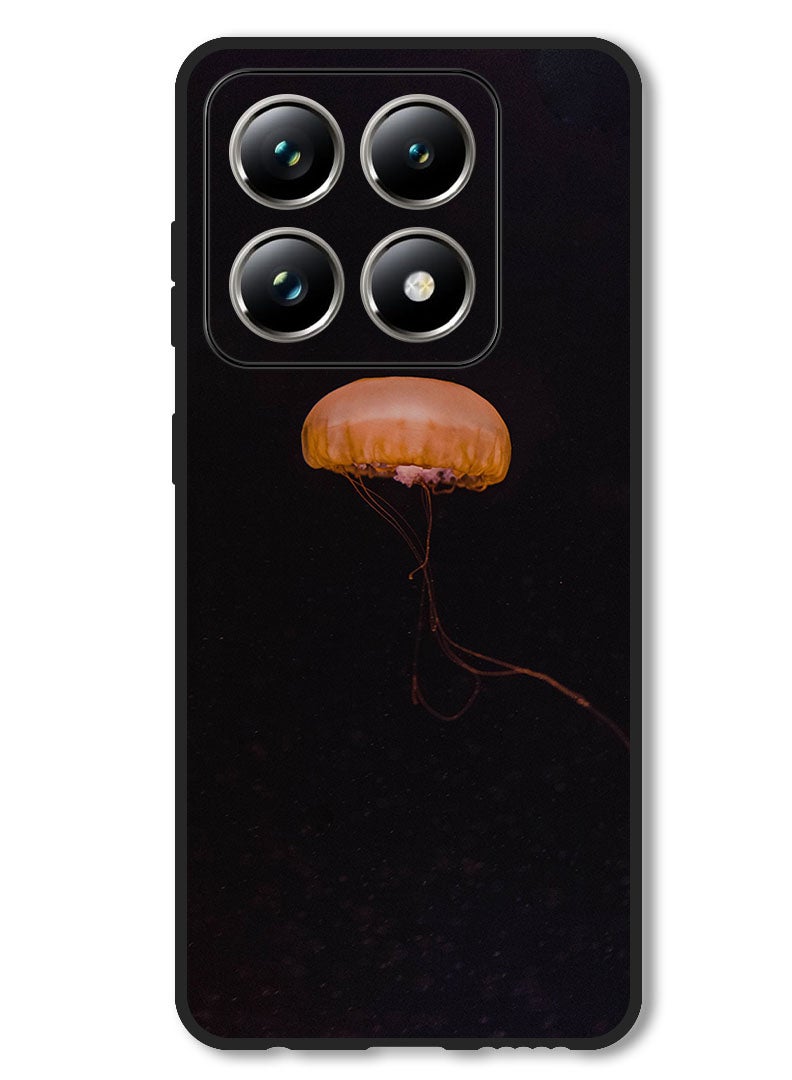 Theodor Case Compatible with Xiaomi 14T Pro Protection Shockproof Bumper Cover jellyfish_yellow_underwater_world - Image 1
