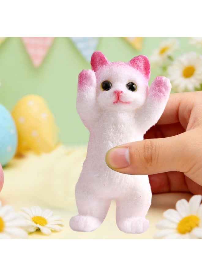 Cat Shaped Squeeze Fidget Toy for Pressure Relief - White/Pink - Image 4