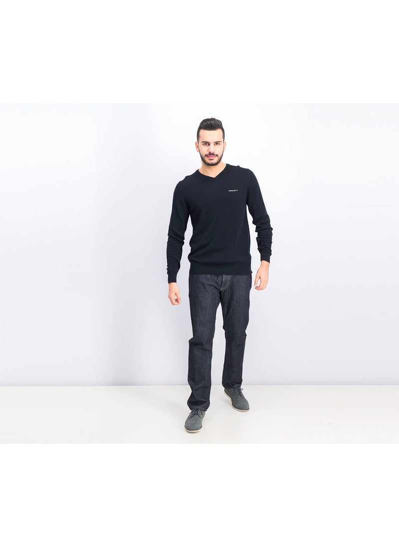 Hackett Men V-neck Sweater, Black  - Image 3
