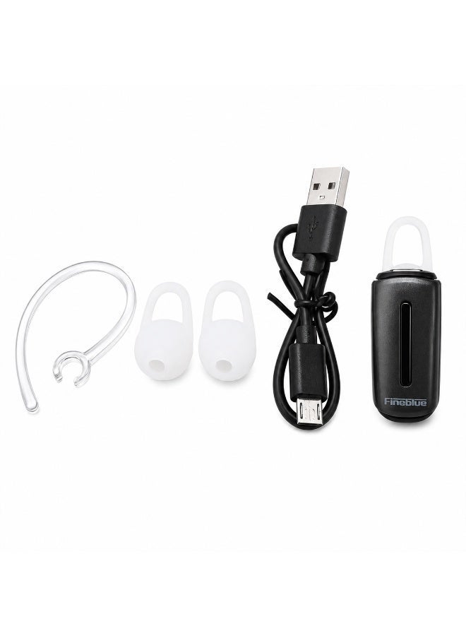 FineBlue J132 Pro Bluetooth V5.4 Wireless Headset, Single Ear Bluetooth Earpiece with HD Microphone, Hands Free Calling, Multipoint Connection, 10M Wireless Range, Lightweight Ear Hook, USB Rechargeable, Compatible with Android & iPhone ERPC-J132. - Image 3