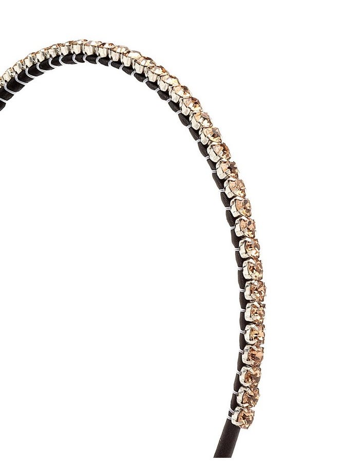 Vogue Hair Accessories Gold Metal Fancy Party Wedding Bridal Sleek Hairband Headband For Girls And Women  - Image 5