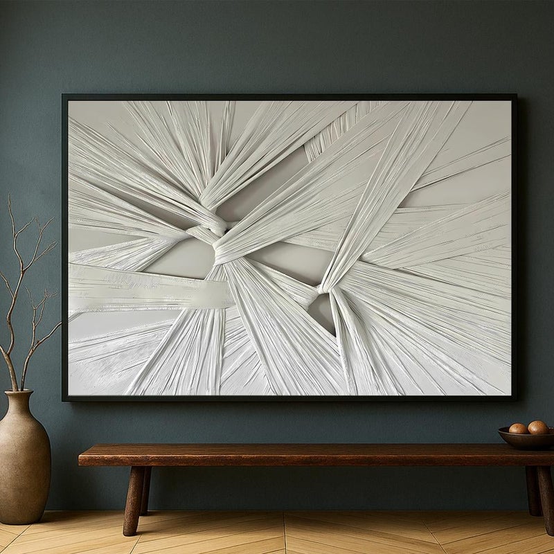 Marktna One piece of printed canvas wall art in the style of a plaster painting with a hollow frame, measuring (70×50). - Image 1