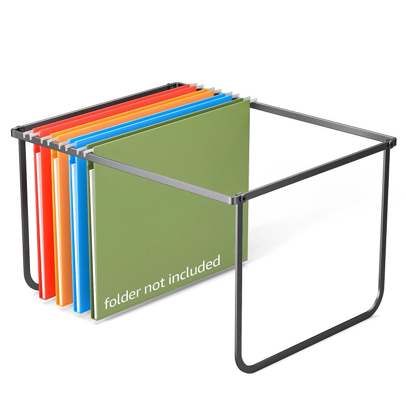 Fun storage 1 Pack Legal and Letter Size Hanging File Folder Frame Desk Organizer Destop Hanging File Frame, Hanging Folder Holder Metal Rack for Filing Cabinet File Drawer, 15.3" L12.4 W9.4 H - Image 1
