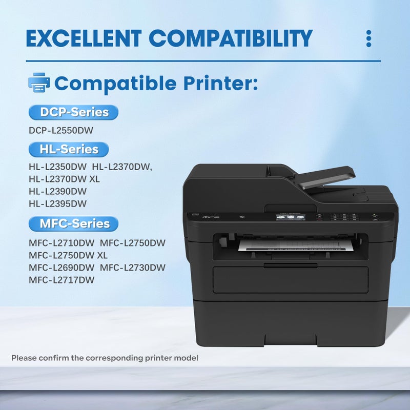 Vihan خراطيش حبر TN730 TN-730 بديل أسود لطابعة Brother TN730 TN-730 MFC-L2710DW HL-L2395DW HL-L2350DW DCP-L2550DW MFC-L2750DW (عبوة 2)  - Image 2
