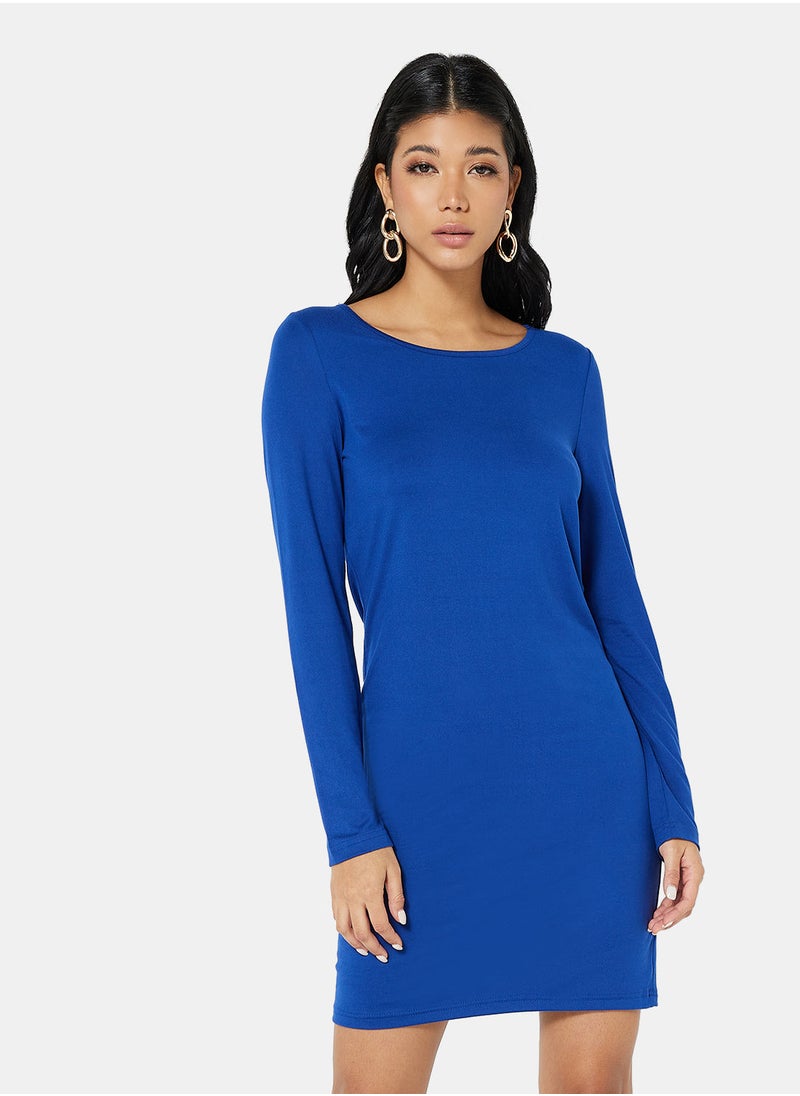 VERO MODA - Basic Long Sleeve Mini Dress - Image 1