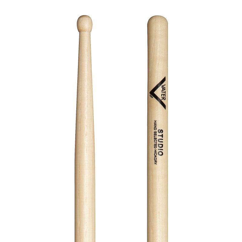Vater Studio Wood Tip Hickory Drum Sticks, Pair - Image 1