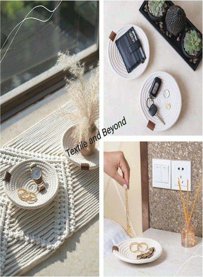 Textile and Beyond Mini Cotton Rope Basket Woven Organizer Tray for Baby Nursery, Toys, Fruits, Living Room, Kitchen & Office - Image 4