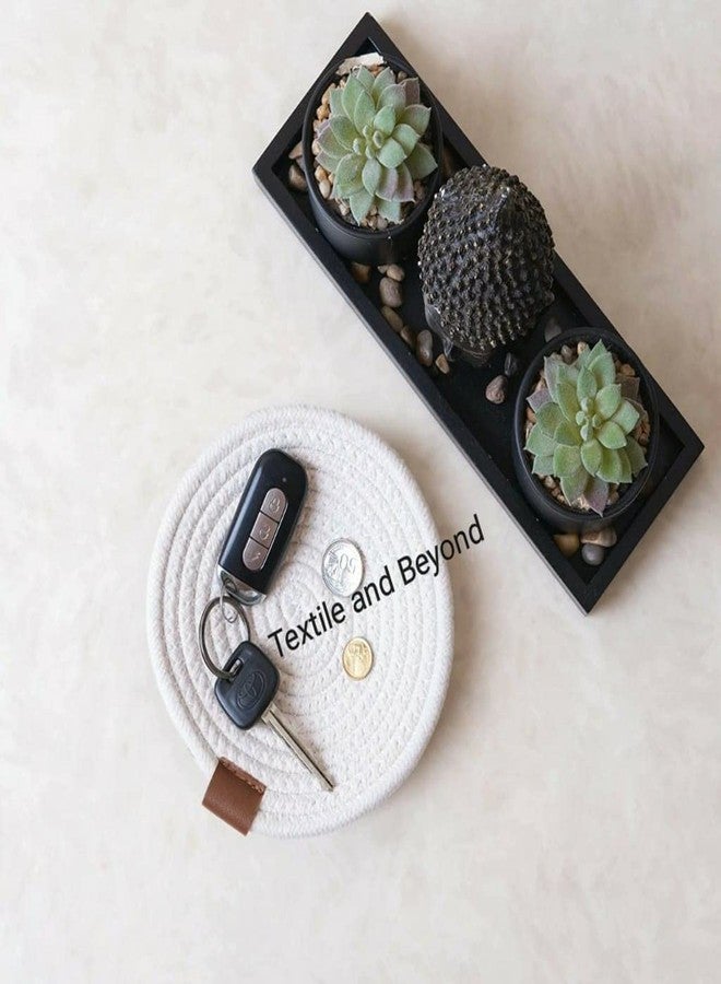 Textile and Beyond Mini Cotton Rope Basket Woven Organizer Tray for Baby Nursery, Toys, Fruits, Living Room, Kitchen & Office - Image 3