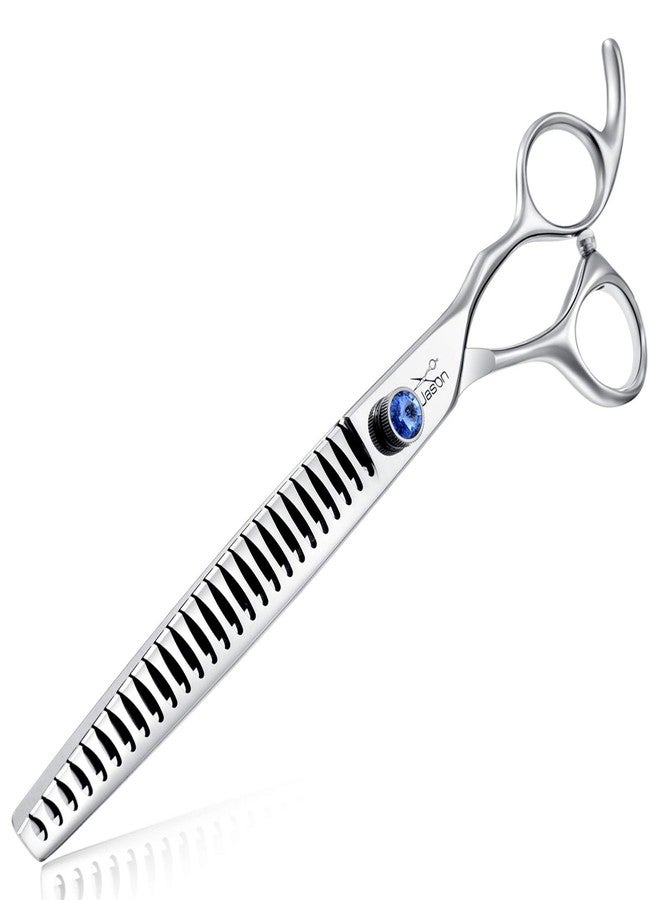 JASON 8" 26 Tooth Chunkers Shears for Dogs Ergonomic Cats Grooming Scissors Texturizing Blending Thinning Shear Pets Trimming Kit with Offset Handle Sharp Comfortable Scissor Christmas Gift - Image 1